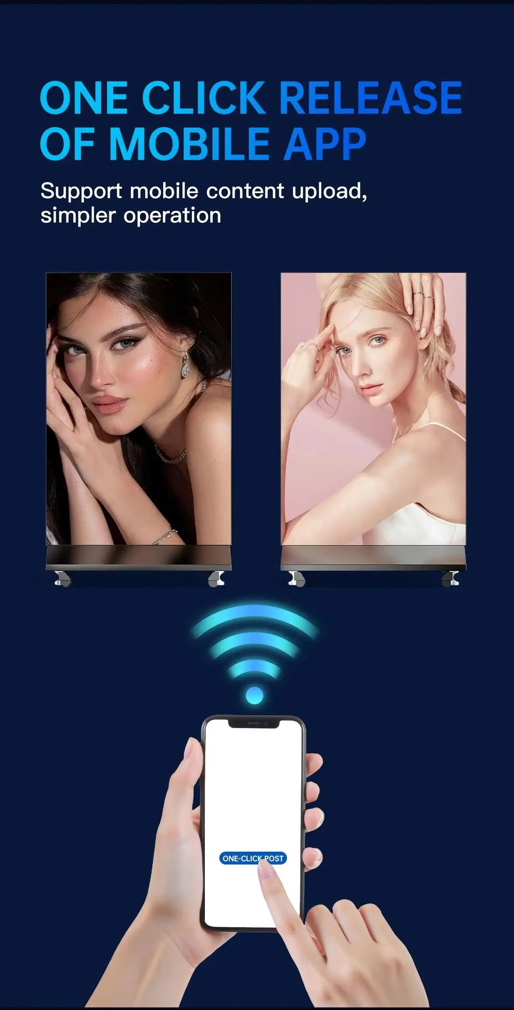 P1.25 P1.6 P1.8 4G Control Floor Standing Panel Mall Indoor Advertising Poster Wall