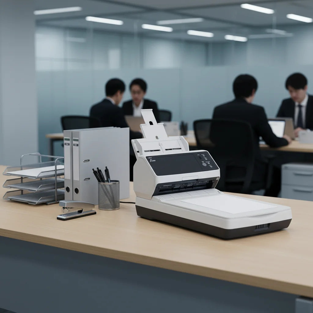 R-icoh Fujitsu Fi-8250 A4 Office Document Scanner 50ppm USB 3.2 CIS ADF Auto Double-Sided  600 Dpi Usb Scanner