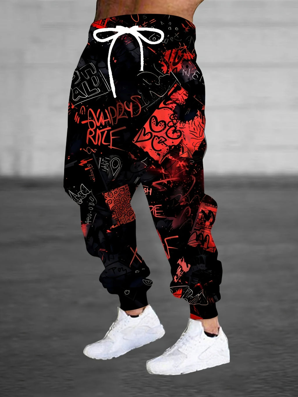 Men's 2025 Casaul Sweatpants Graffiti Printed Joggers Slim Fit Pants Casual Lounge Pants with Pockets  Autumn Winter Streetwear