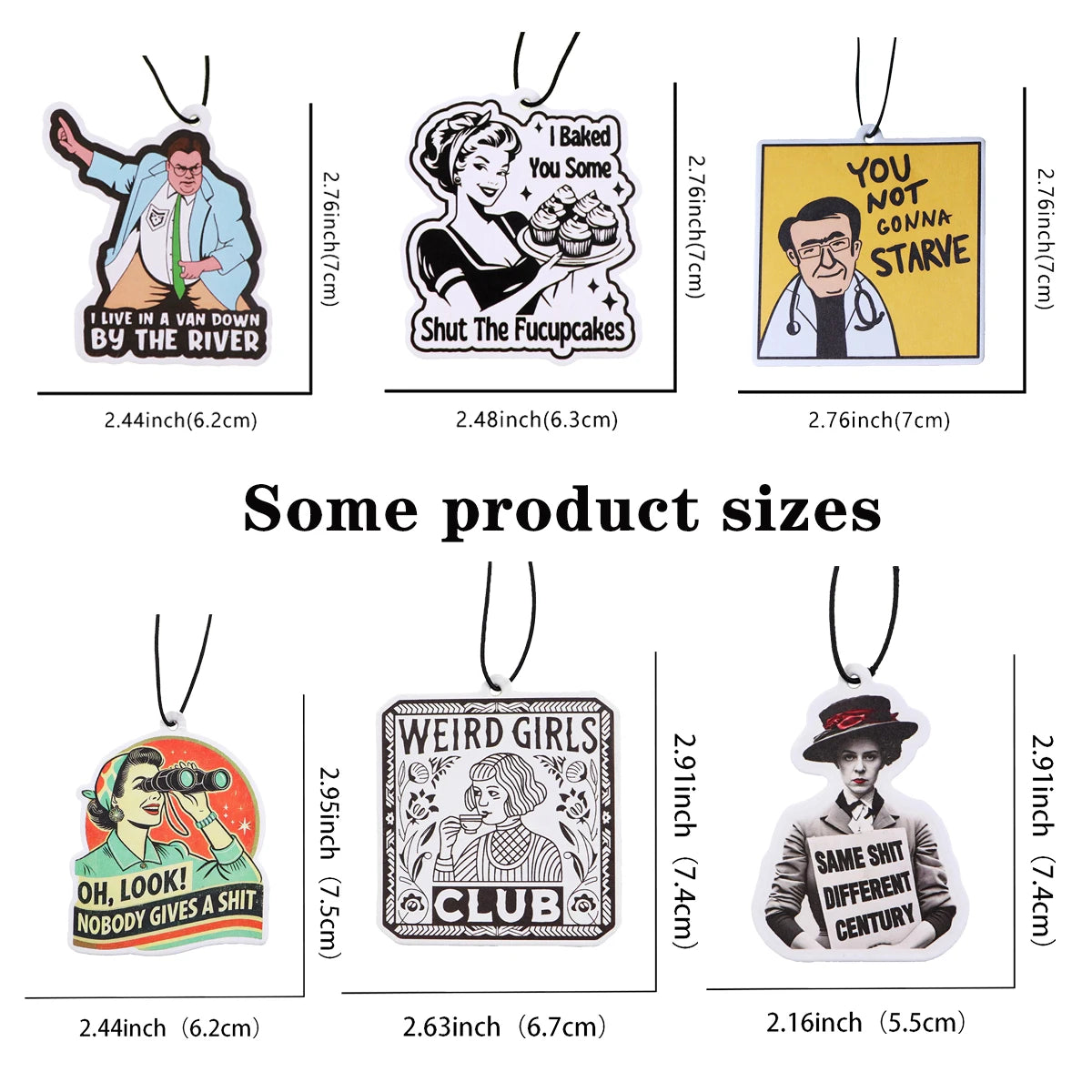 Feminism Quotes Fragrant Paper Auto Interiors Car Fragrance Cabinet Bedroom OH LOOK! Air Freshener Hangings Solid Perfume Gifts