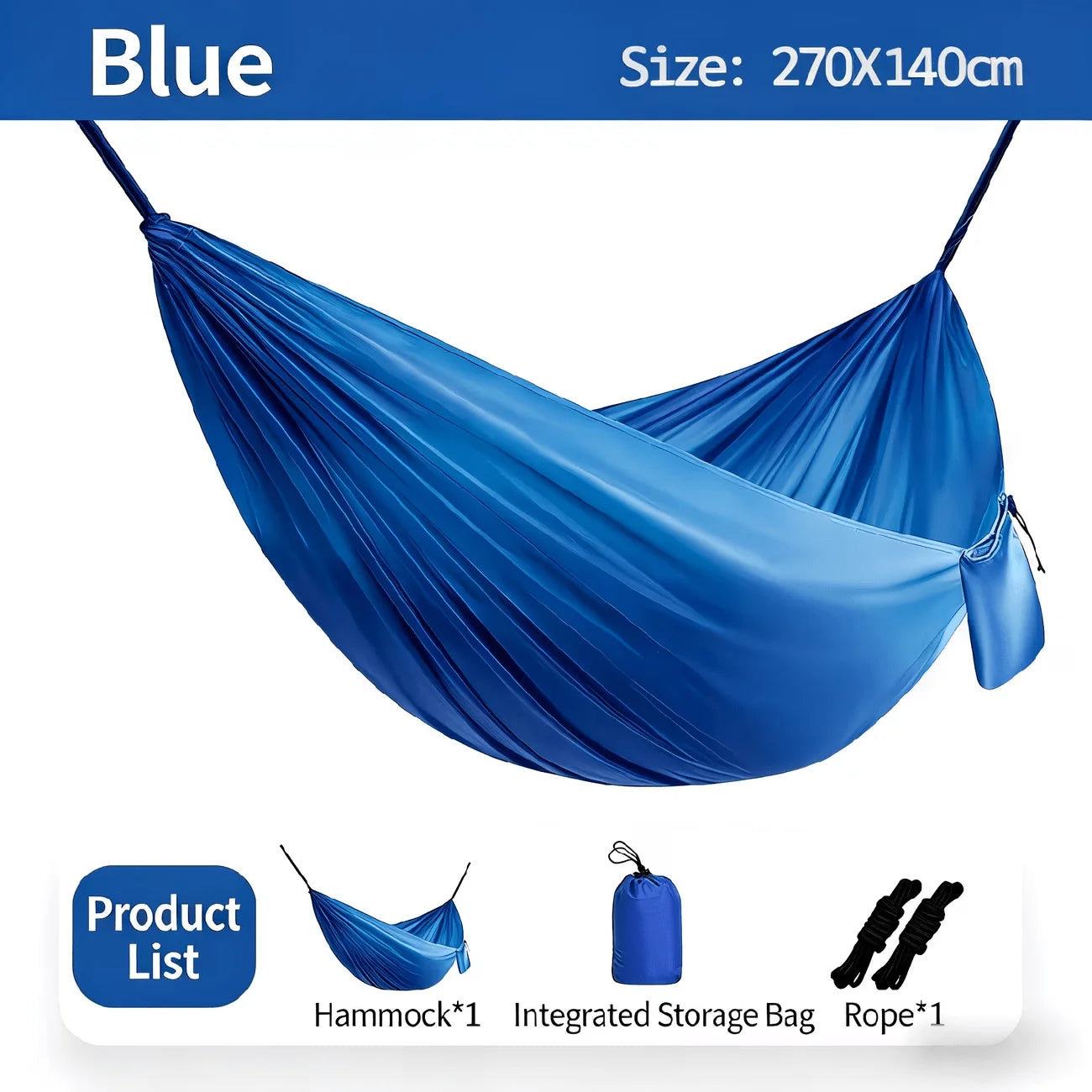 Camping Hammock Portable Lightweight Hammock with Storage Bag & Ropes for Backpacking Hiking Travel Outdoor Camping Gear