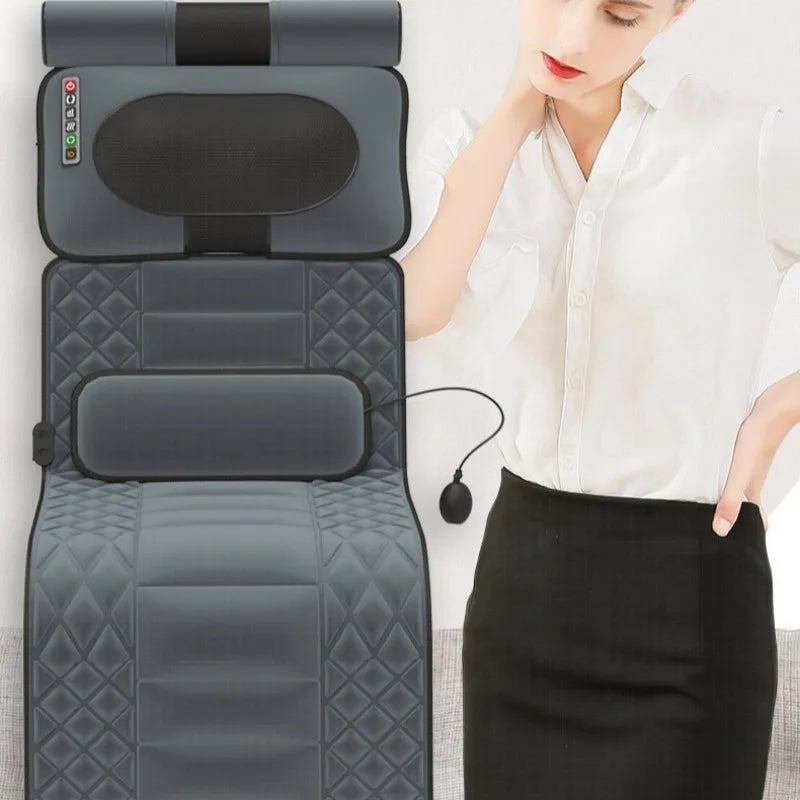Crossborder Electric Massage Mattress Smart Home Use Full Body Heated Neck Back Waist US Massager Neck Massage Pillow Massager