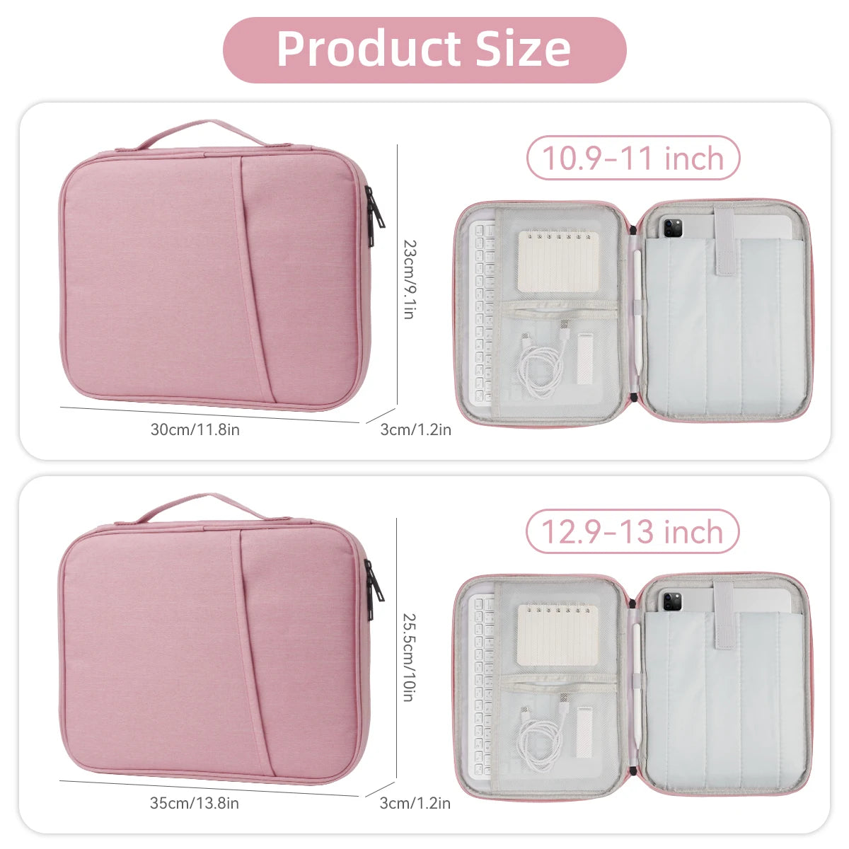 Laptop Bag for 11-13 Inch Protective Tablet Sleeve Case Padded Carrying Case Fit for iPad Macbook Xiaomi ASUS HUAWEI Lenovo