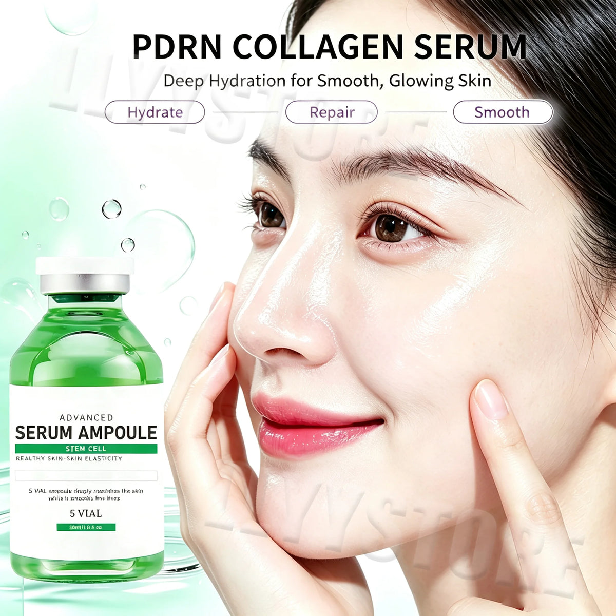 Collagen Ampoule Serum Long‑Lasting Moisture Boost Skin Smooth Fine Lines Elasticity Revitalizing Skin Glow Facial Essence