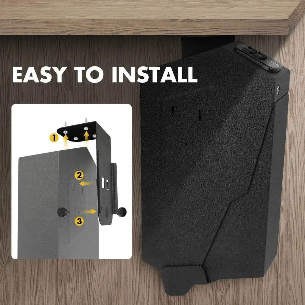 Two-in-one Fingerprint Password Pistol Safe European And American Style Wall-mounted Pistol Safety Box