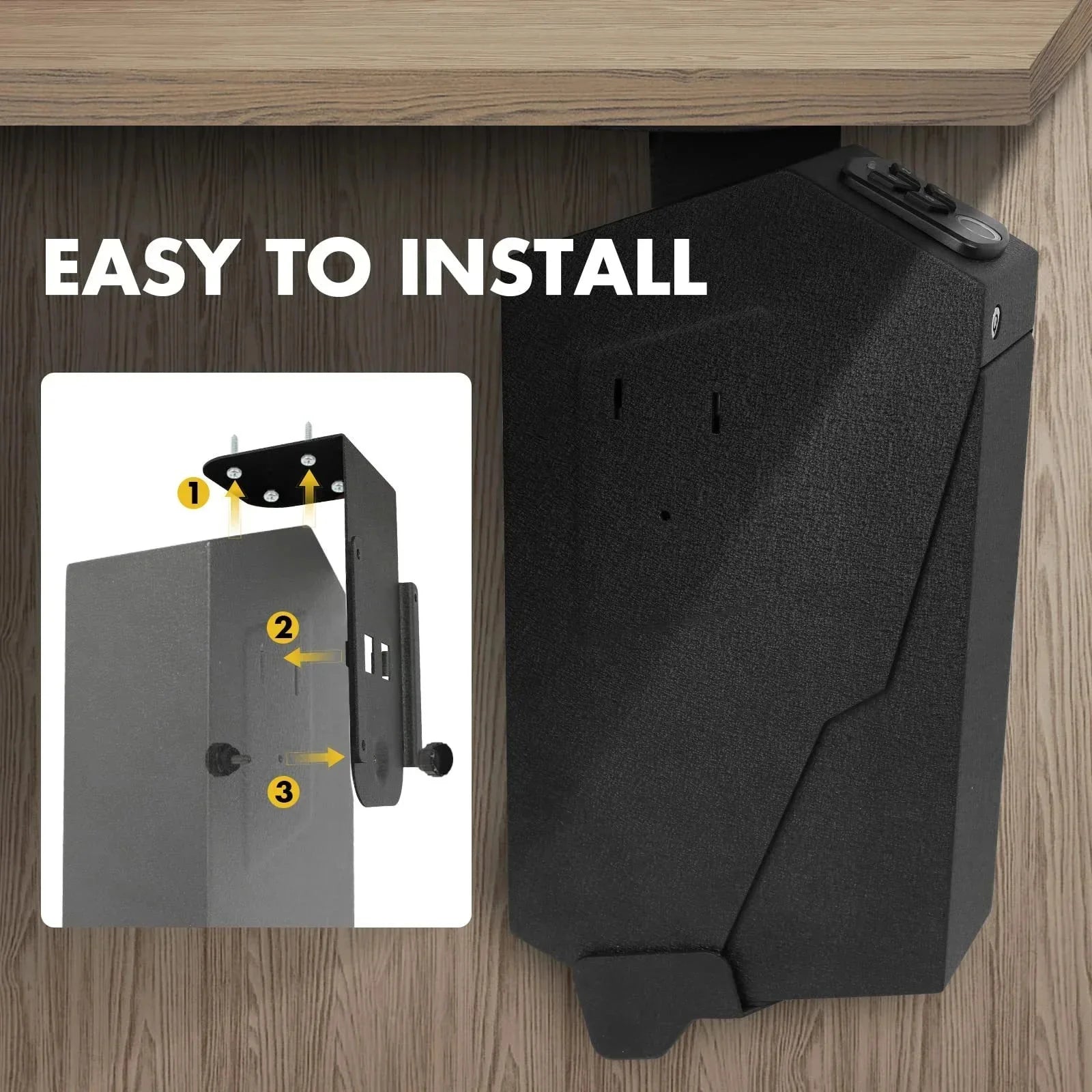 Two-in-one Fingerprint Password Pistol Safe European And American Style Wall-mounted Pistol Safety Box