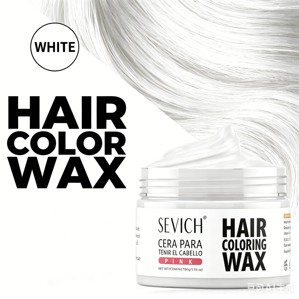 Valentine's Day DIY Hair Dyed Mud Halloween One-Time Hair Coloring Wax Hair Colour Cream for Eyebrow Beards Coloring Styling