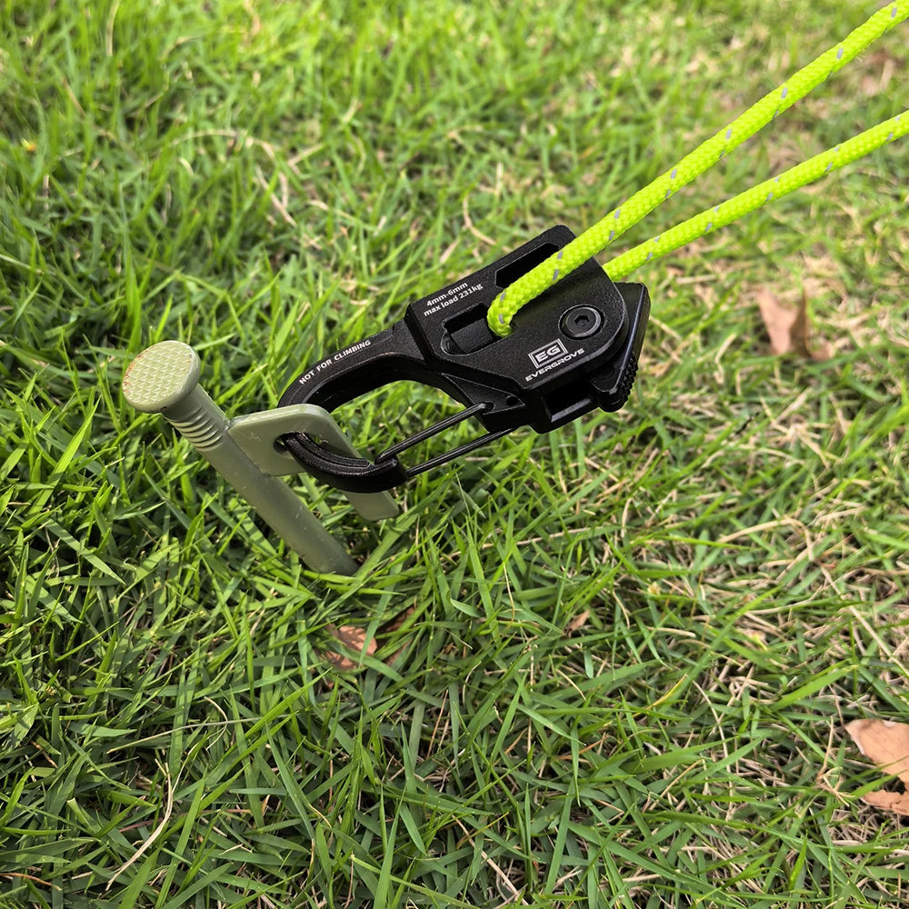 Tent Rope Adjuster Rustproof Aluminum Alloy Quick Release Self-Locking Lightweight Portable Outdoor Camping Accessories