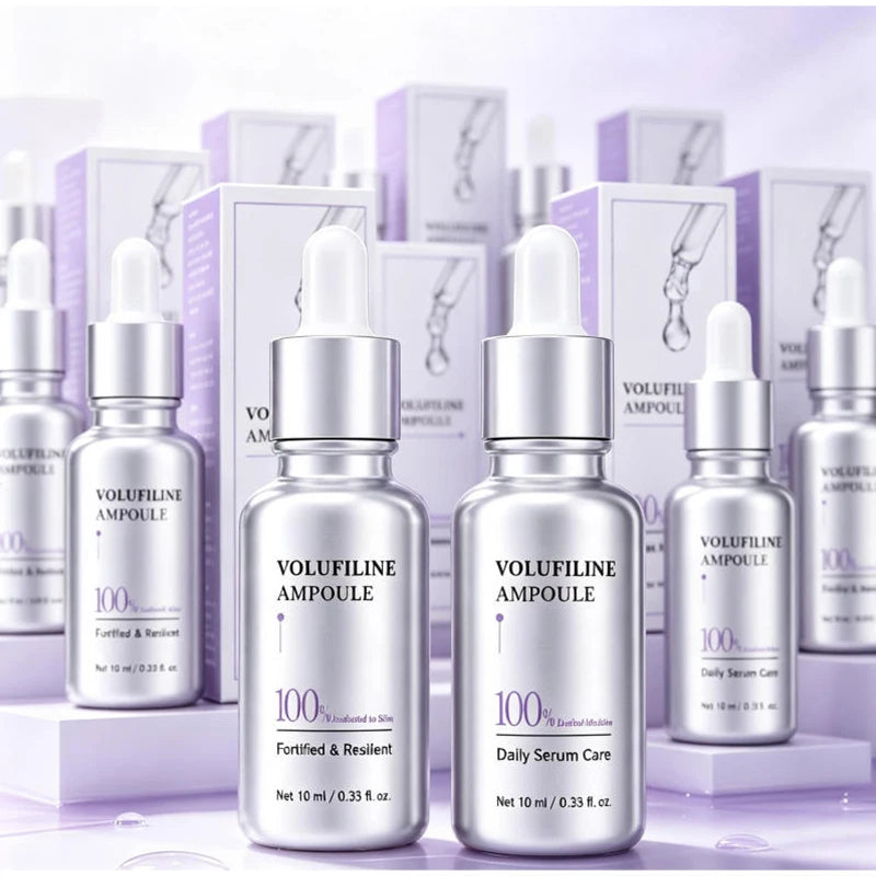 100% Pure Volufiline Plumping Ampoule Serum, Skin Care Essential for Facial Volume & Even Skin Tone, Fast-Absorbing Hydrating