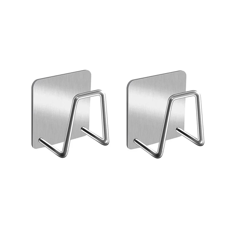 Kitchen Stainless Steel Sink Shelf Sponges Holders Adhesive Drain Drying Rack Wall Hooks Accessories Storage Organizer