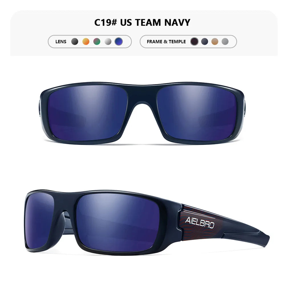 4PCS Sun Glasses – Unisex Square Frames with UV400 Lens, Perfect for Driving, Golf, Fishing All-Weather Outdoor Activities