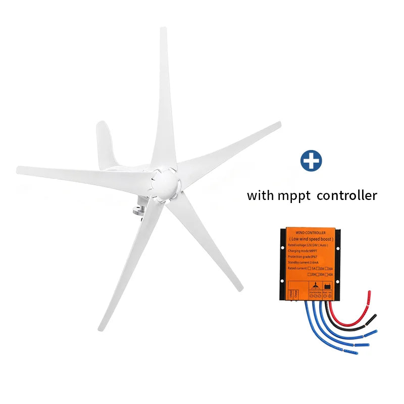 Factory Horizontal axis Wind Turbine 1000W 4000W With mppt controller Wind Solar Hybrid for Street Light Monitoring 12V/2V