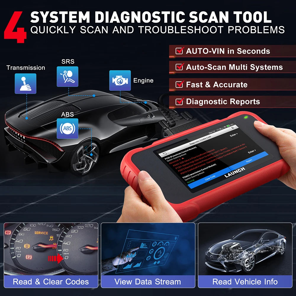 [Lifetime Free Update] 2026 LAUNCH X431 CRP123E V3.0 Car Diagnostic Tools ABS SRS AT ENG OBD2 Scanner Full OBD2 Functions