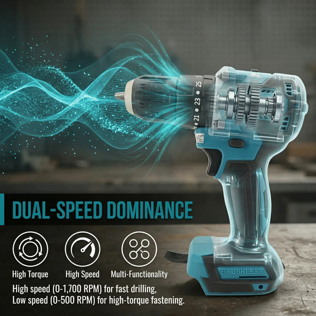 Makita Original DDF487 18V LXT Brushless Drill Driver, Multifunctional Rechargeable Screwdriver for Wood Metal Drilling Tasks