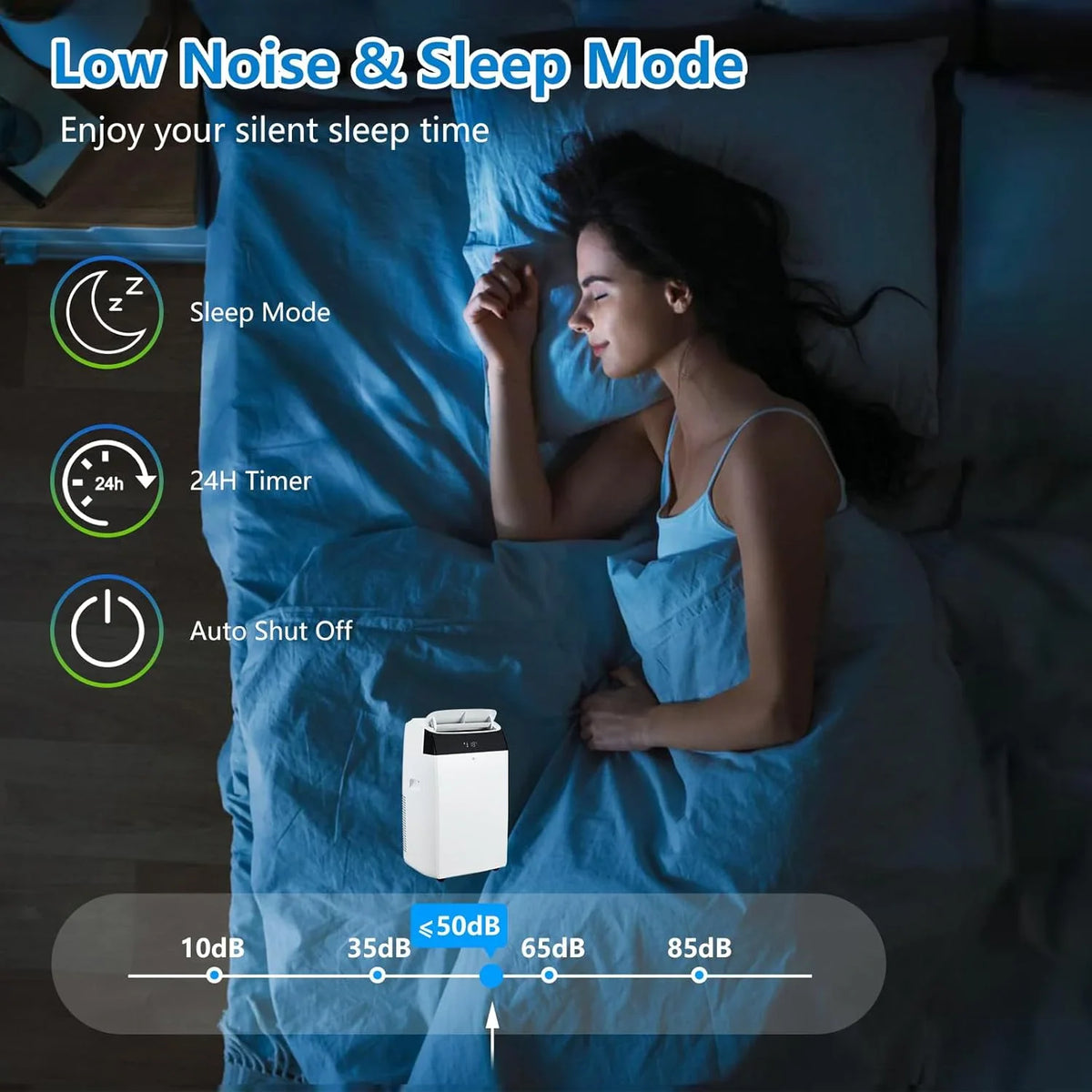 14000 BTU Portable Air Conditioner for 3-in-1 Free Standing Cooling AC Unit with Fan Dehumidifier Remote Control and Sleep