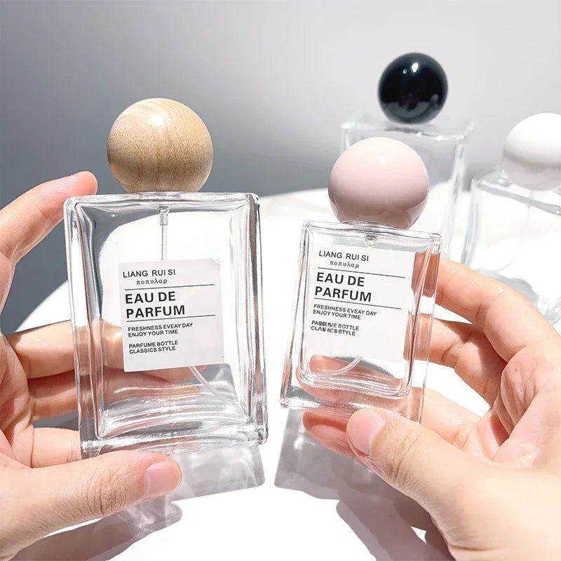 30/50/100ml Refillable Clear Glass Perfume Spray Bottles Fine Mist Atomizer with Sealed Cap Empty Fragrance Cosmetic Container