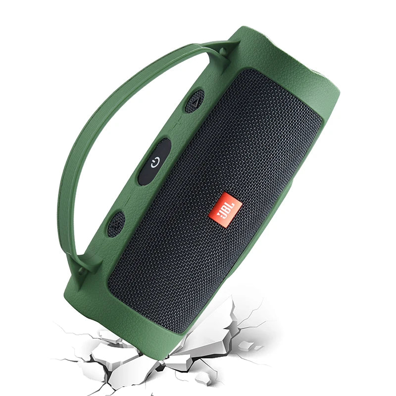 Bluetooth Speaker Case Soft Silicone Cover Skin With Strap Carabiner for JBL Charge Essential 2 Wireless Bluetooth Speaker Bag