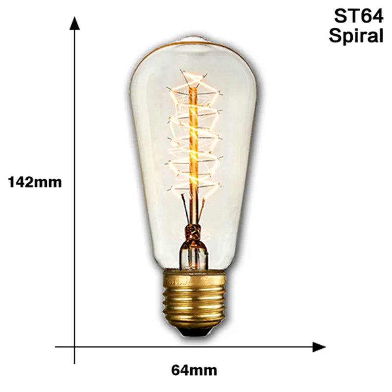 Edison Incandescent Lights Bulbs Retro Edison Lamps Bulb E27 220V/110V 40W Halloween Bedroom Decoration Edison Christmas Bulbs