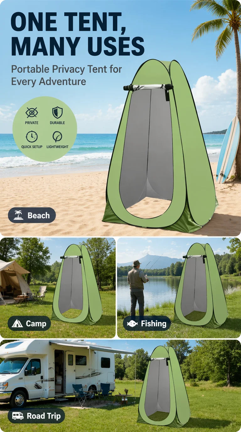Outdoor bathing tent, portable camping toilet tent, changing tent, shower tent, dressing shelter, fishing tent, thermal tent