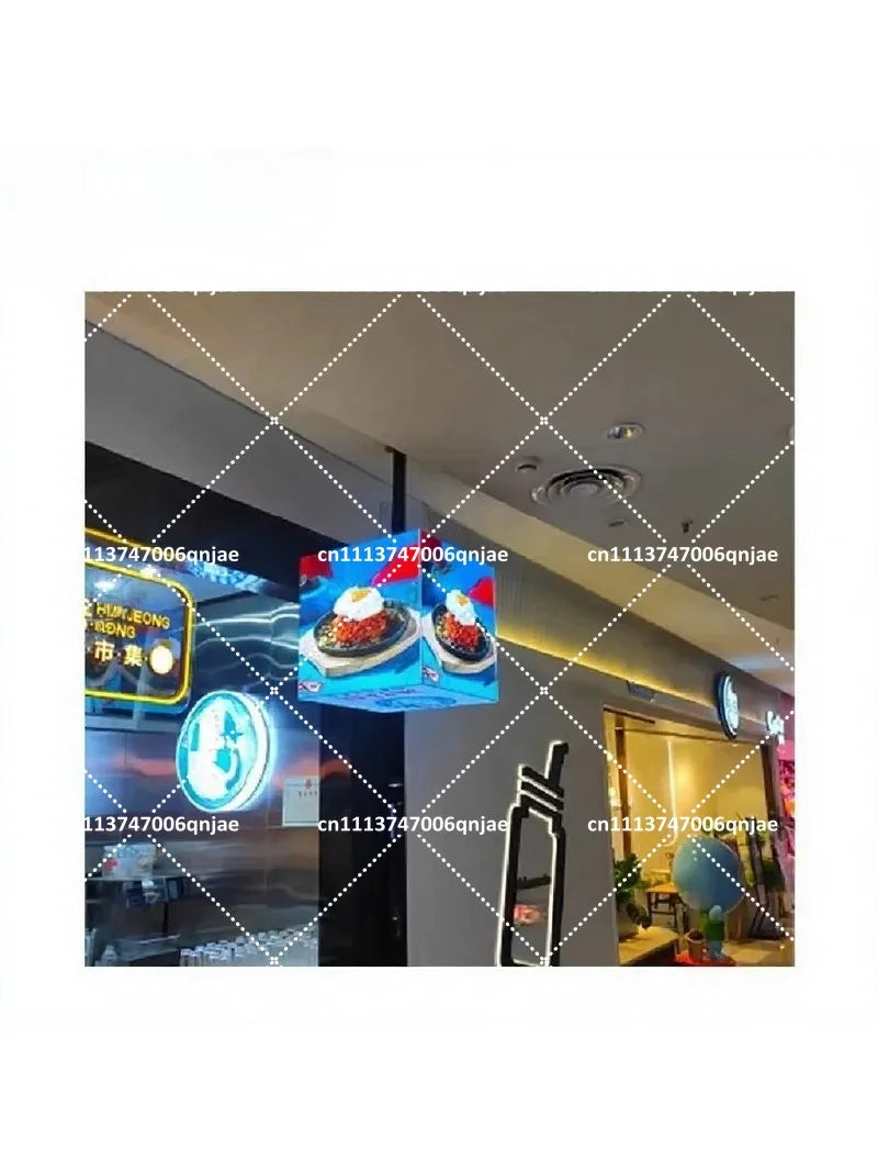P3mm 5-Sided LED Cube Screen Full Color Video Display High Brightness Digital Signage for Advertising