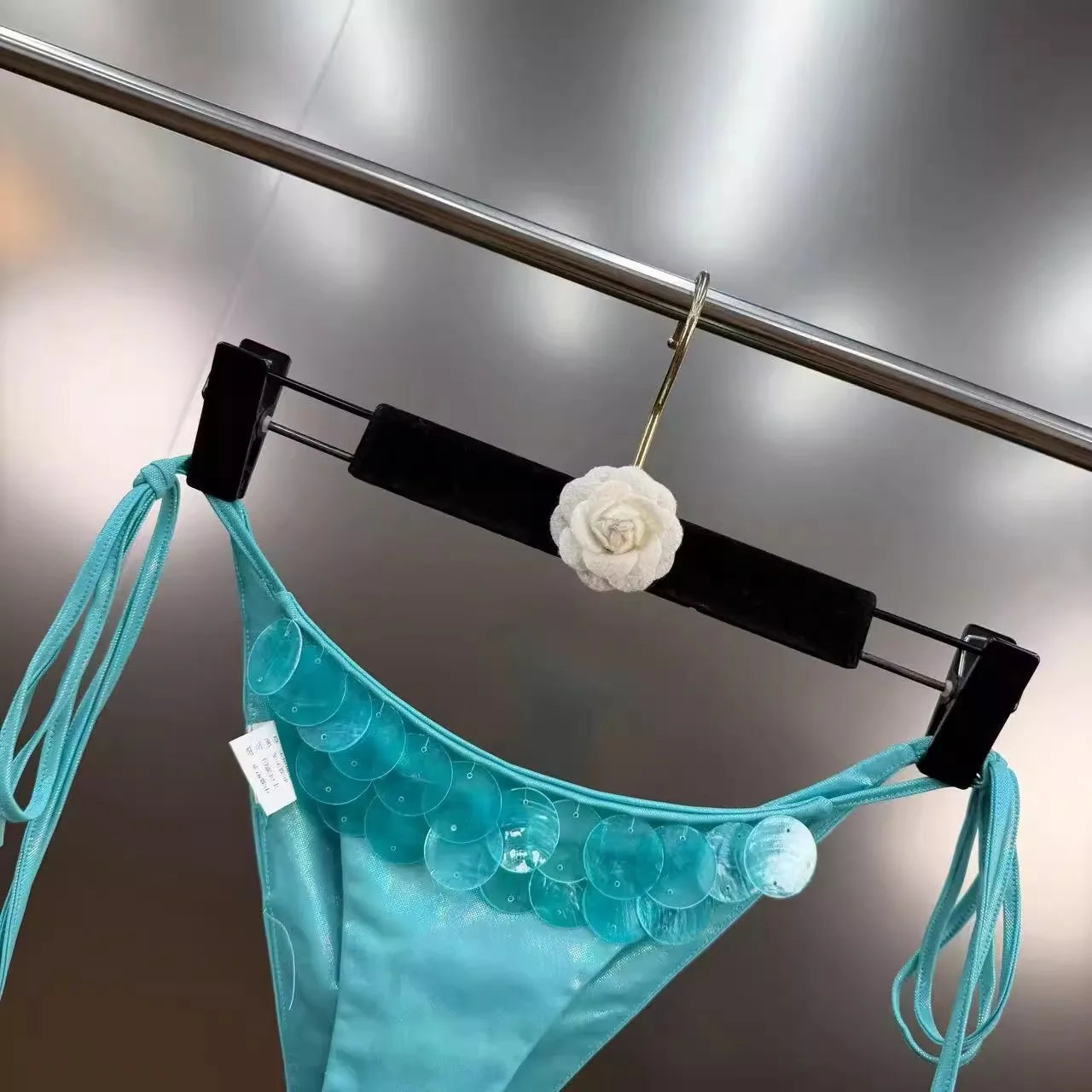 Sequin Bikini Set Swimsuit Women Vacation Sexy Lingerie Harness Summer Beachwear Female Bras Beach Swimwear Set Bralette Halter