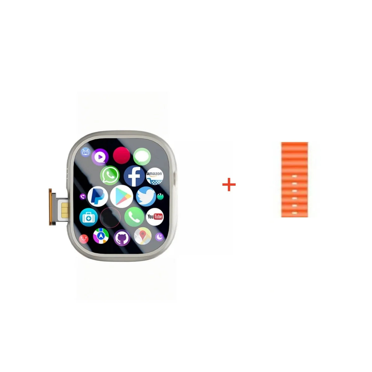 Original DW100 Pro+ Ultra Touch ID Smartwatch with Fingerprint Unlock 2.29'' AMOLED Screen 1580mAh Battery 180° Rotating Camera