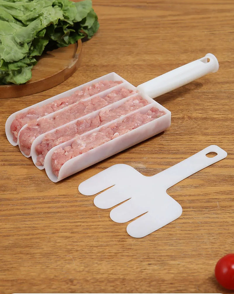 NEW Quadruple Meatball Maker Set Rice-Meat Dumplings Maker Fried Fish Meat Making Balls Mold Kitchen Gadgets Cooking Accessories