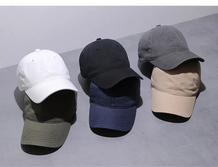 Unisex Cotton Trucker Hat Solid Soft Breathable Sun Hats Men Solid Baseball Cap Sports Hat Snapback Hat Golf