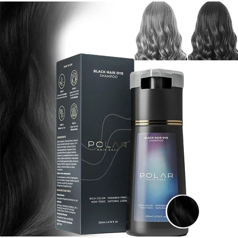 Hair Dye Coloring Shampoo 3 in 1 Instant Hair Dye Shampoo Nourish Long Lasting Color Dye For Women Men Gray Hair Coverage 200ML