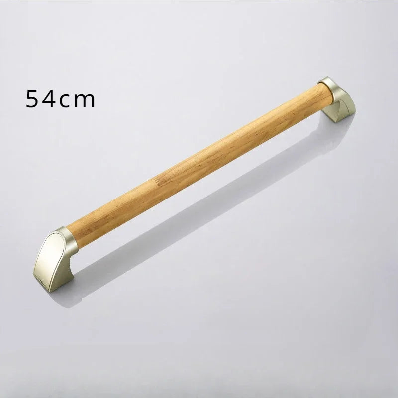 Household Bathroom Safety Armrests Bathroom Accessible Solid Wood Handle Elderly Disabled Toilet Non Slip One Word Handle