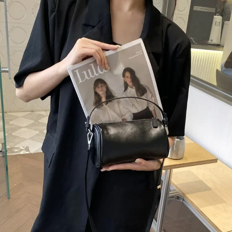 Ladies' Genuine Leather Small Shoulder Bag for Women Crossbody Fashionable Simple and Practical Soft Leather Darling Phone Bag