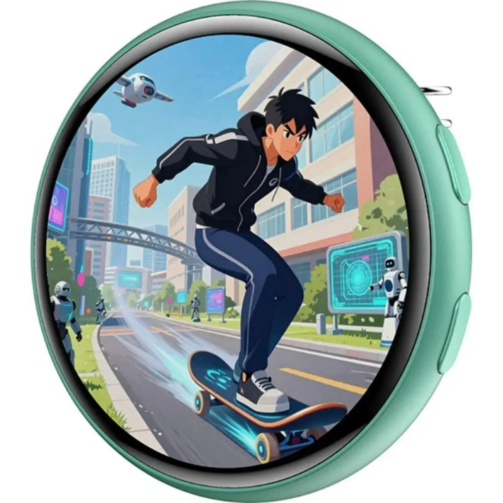 1.50" Full Touch IPS Screen Electronic Badge GIF Video With Sound Anime Brooch Pin For Party Cosplay Student Gift
