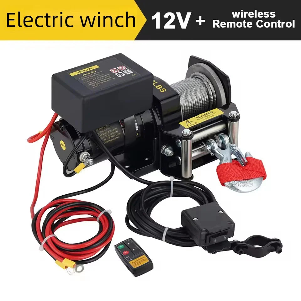 12v/24v 2000lb Beach Buggy Winch DC Winch Wire Rope Winch