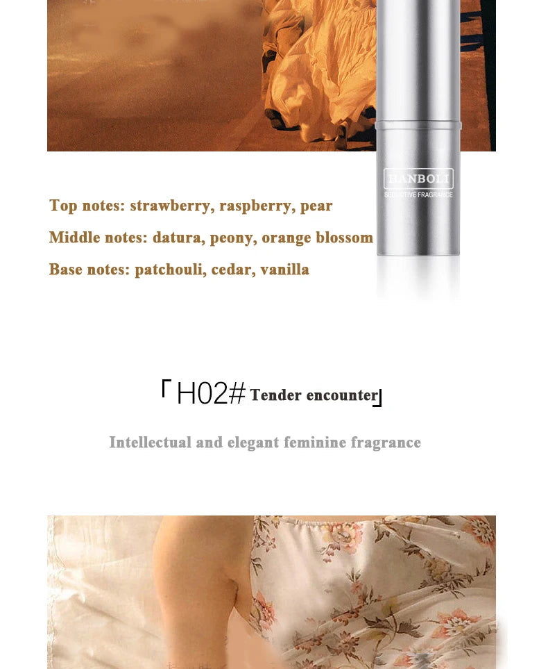 Heart-pounding solid perfume for men and women, light fragrance, long-lasting, natural and fresh perfume, portable perfume