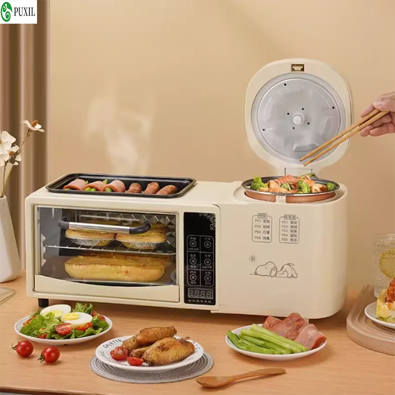 New multifunctional breakfast machine, steaming and cooking integrated, lazy person, three or four in one electric oven, home sa