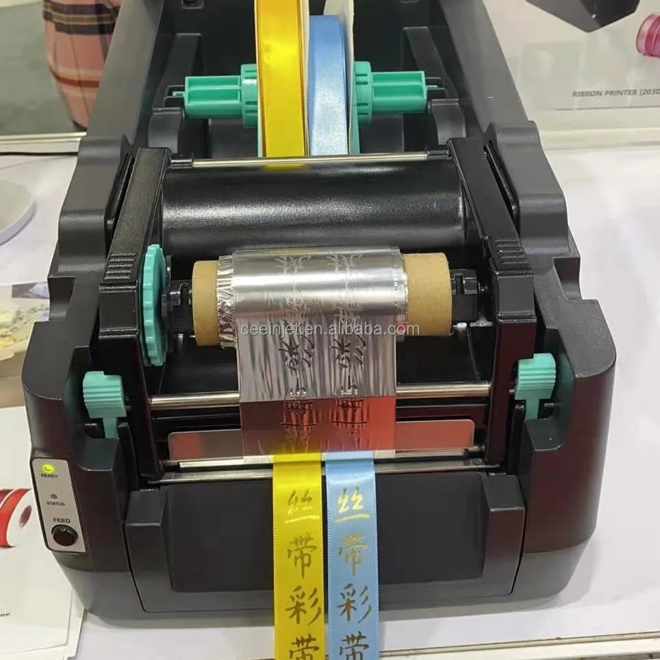 Commercial Automatic Digital Mini Satin Ribbon Printer Machine 203dpi Waterproof Label Home School Cloth Name Tag Gift