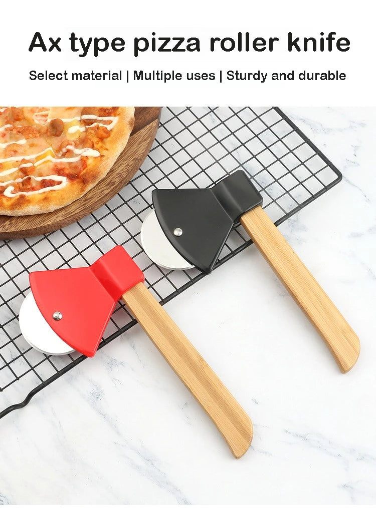 Axe Head Shape Pizza Cutter, 9 Inch x 4 Inch Stainless Steel Pizza Knife Sharp Blade for Cutting of Pizza, Bread and Cake