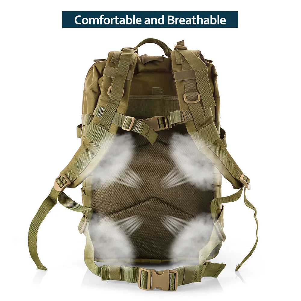 50 Liters Outdoor Tactical Dual Shoulder Large 3P Backpack Backcountry Cycling Sports Backpack Travel Attack Camouflage Multi-Fu