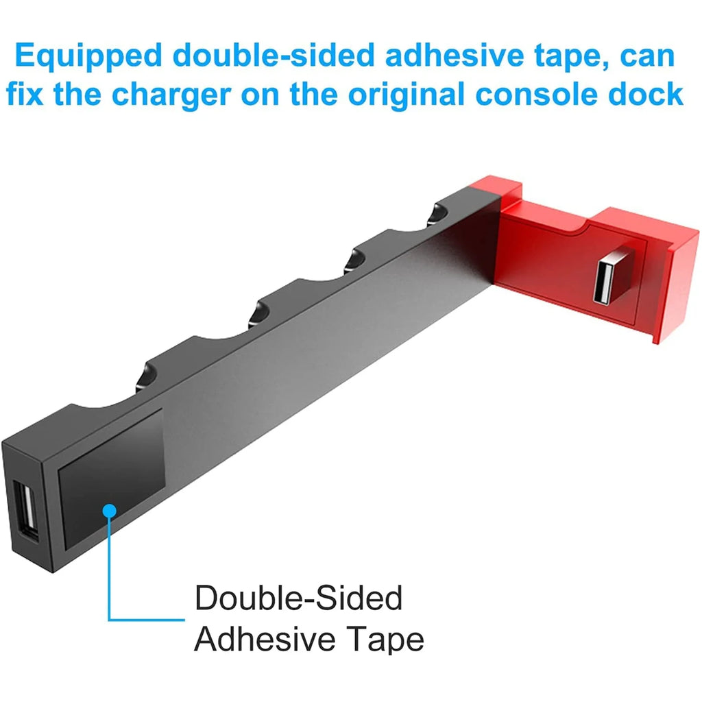 IPEGA PG-9186 Charging Dock Station for Switch&OLED - Charges Up To 4 Controllers, Compatible with Switch and OLED Model