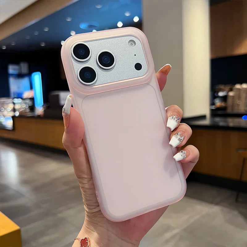 Tranaparent Simple Luxury Phone Case for IPhone 17 Air 16 15 14 13 12 Pro MAX Matte Soft Bumper Shockproof Cover