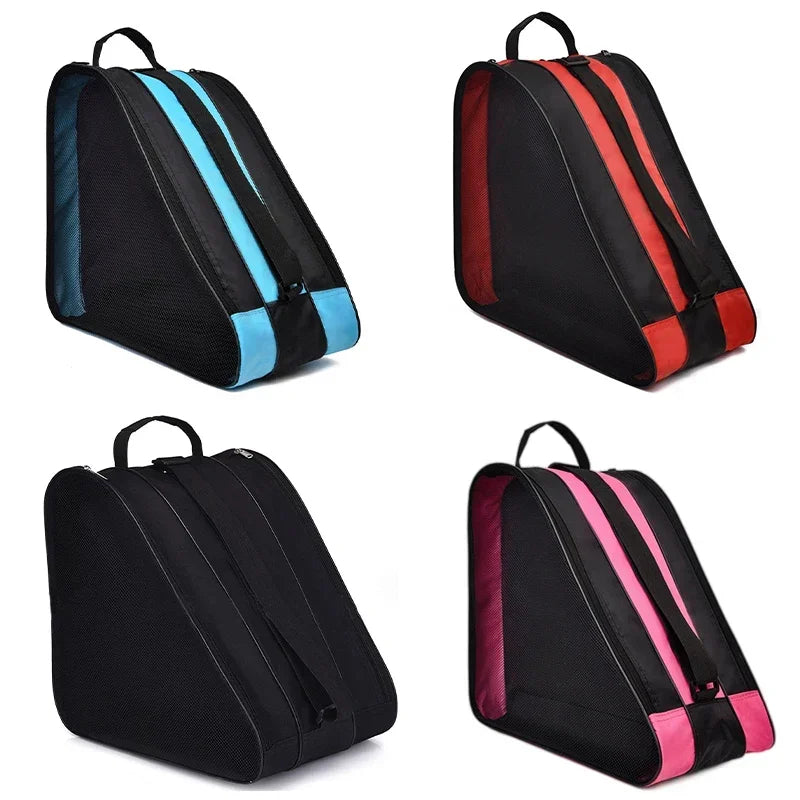 Portable Roller Skates Bag Ice Skating Shoes Cover Large Capacity Breathable Kids Inline Skates Storage Bag Skating Shoes Bags