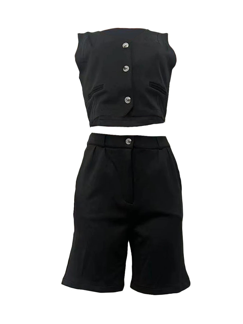 Shorts Pant Set Women Two Piece Sets V Neck Sleeveless Vests Tops Short Pants High Waist Y2k Streetwear Casual Solid 2026