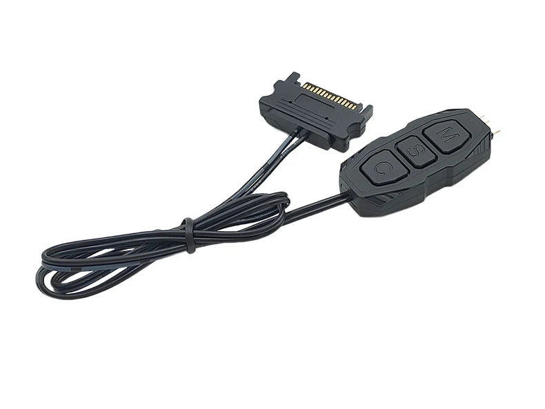 ARGB 5V 3Pin Controller To SATA RGB Remote Mini Controller HUB Adapter RGB Remote Controller for PC Fan Cooling Fan Light Strip