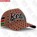 Kenya Baseball Caps Free 3d Custom Name Team Logo Ke Hat Ken Country Fishing Travel Swahili Nation Kenyan Republic Flag Headgear