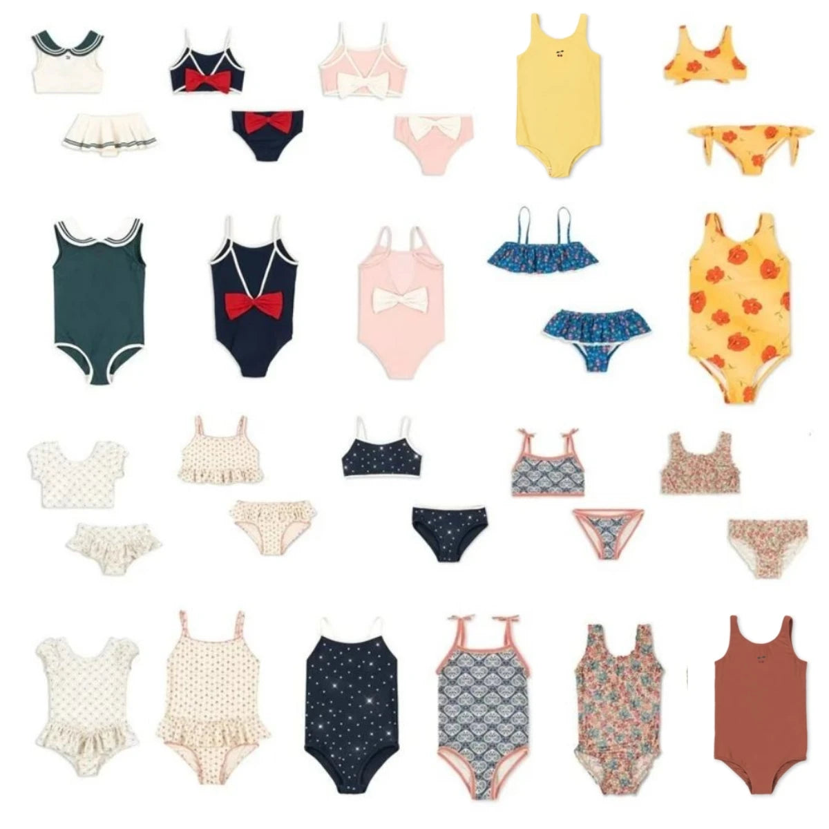 Baby Swimwear KS Brand 2026 New Summer Girls Swimsuit Cute Cherry Kids Baby Outfit Set Holiday Beach Bikini Children Clothing