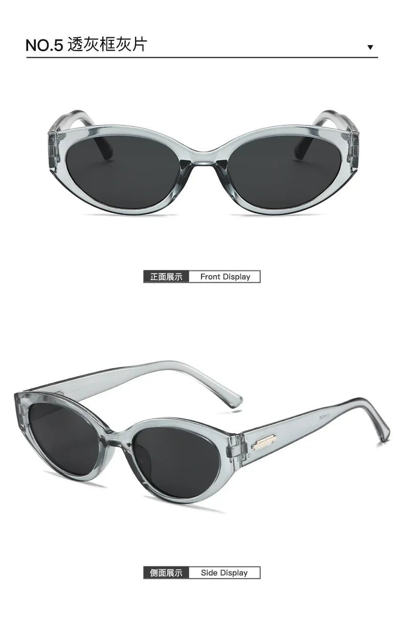 Small Oval Beautiful Sunglasses Women Men Brand Designer Fashion Sun Glasses Female Male Cool Punk Mirror Oculos De Sol