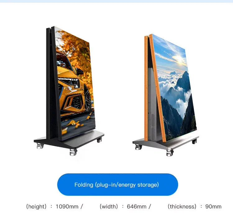 Floor-to-ceiling large poster display P1.53P1.86P2P2.5P3 digital signage, portable indoor LED display