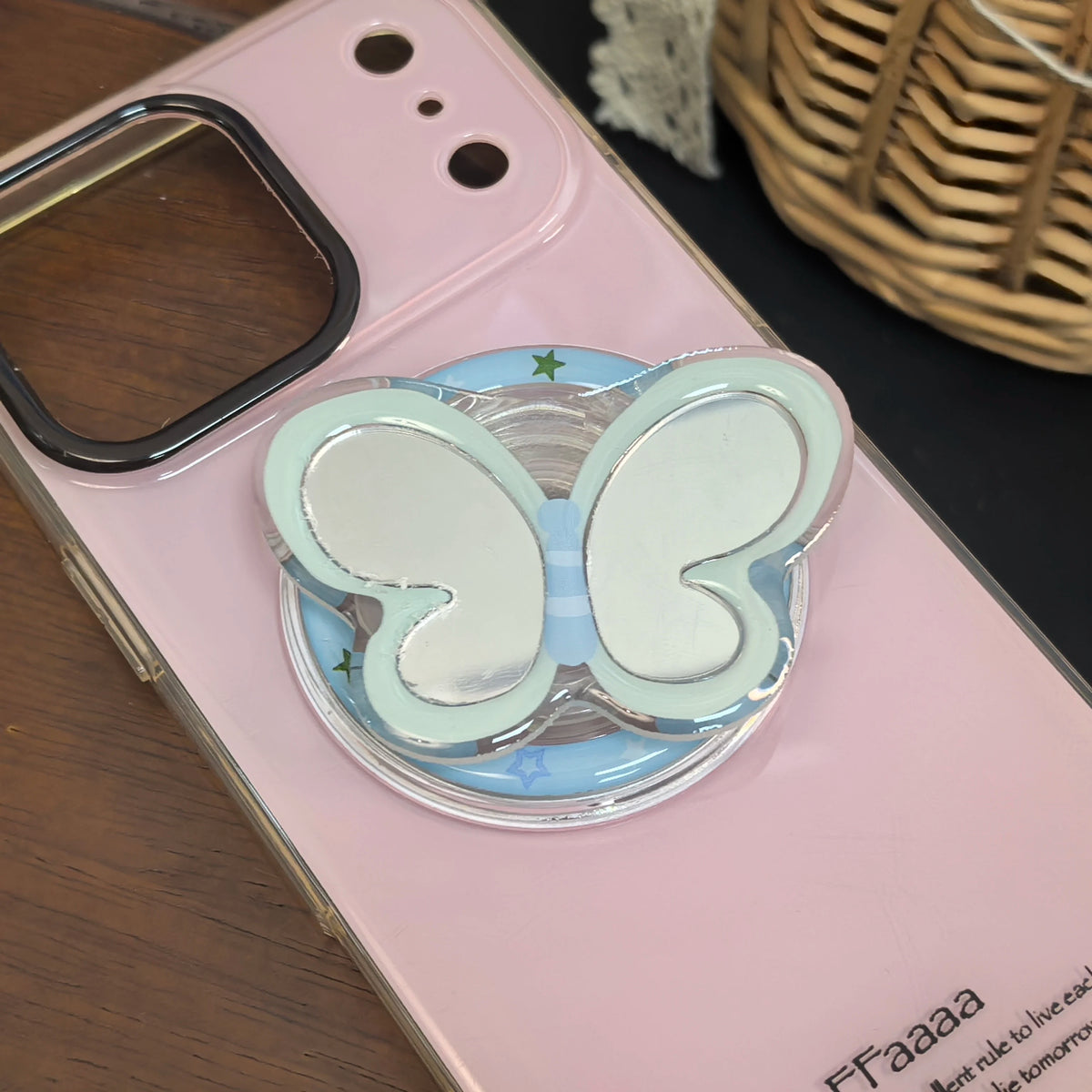 Korean Hello Kitty Makeup Mirror For MagSafe Magnetic Bracket Phone Grip Tok Griptok For iPhone 18 17 Accessories Bracket Ring