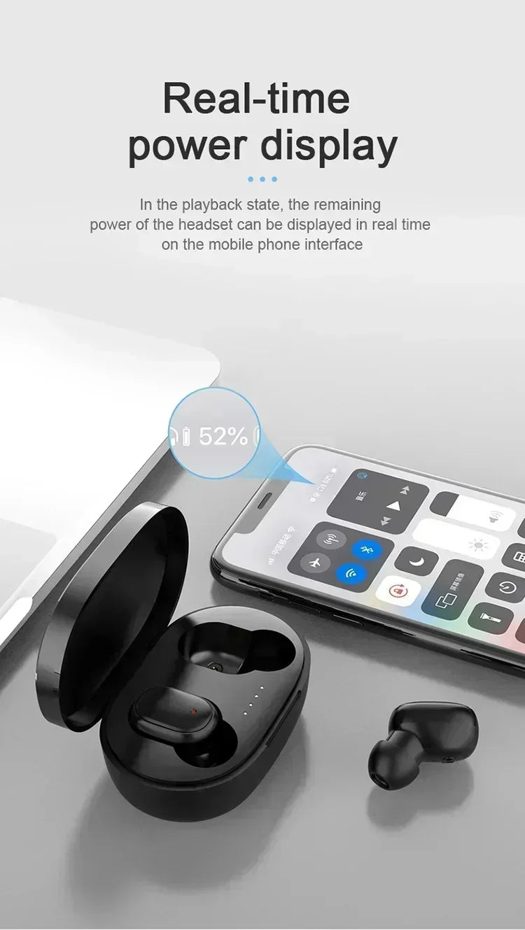 Original Wireless Earphone TWS Bluetooth Headset HiFi Music Headphone Noise Reduction Earbuds Sport Game with Mic