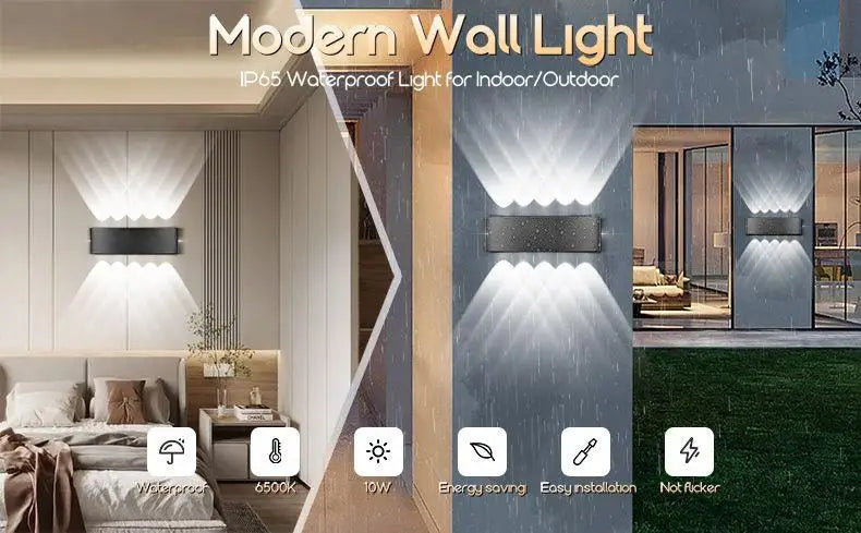 2W 4W 6W 8W 10W 12W LED Wall Light Outdoor Waterproof Modern Nordic style Indoor Wall Lamps Living Room Porch Garden Lamp